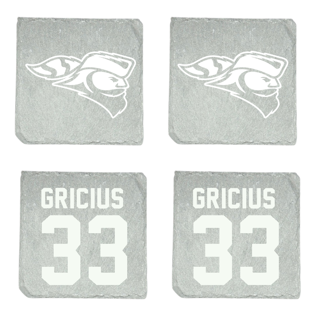 Carroll University Basketball Stone Coaster (4 Pack)  - #33 Natalie Gricius