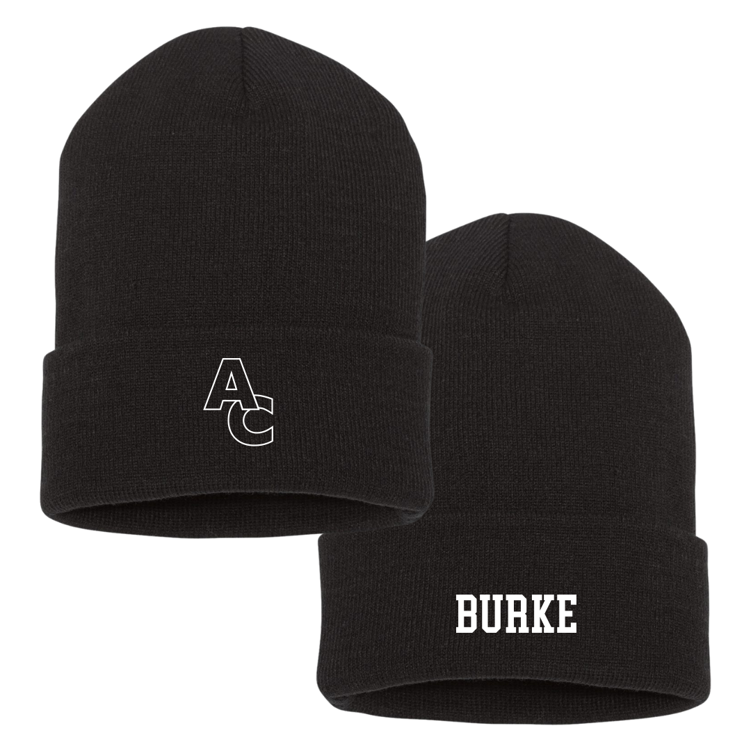 Adrian College Lacrosse (M) Black Beanie - #2 Sam Burke