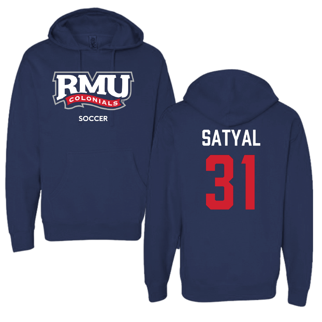 Robert Morris University Soccer (W) Navy Hoodie - #31 Deetya Satyal