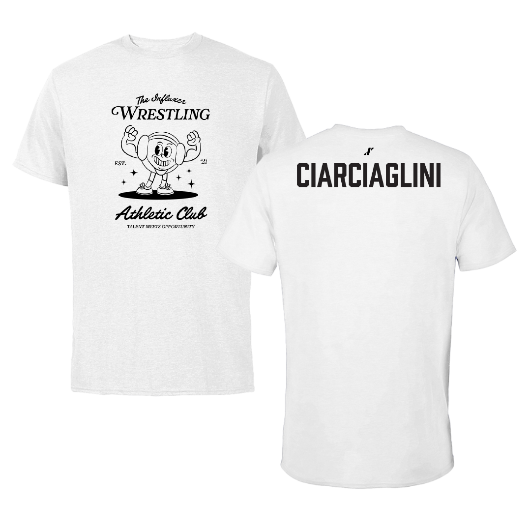 Wrestling (M) White Influxer Athletic Club Tee - Dylann Ciarciaglini