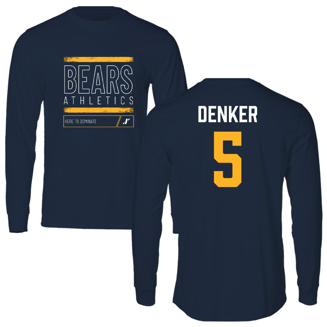 University of Northern Colorado Basketball Navy Dominate Long Sleeve - #5 Quinn Denker