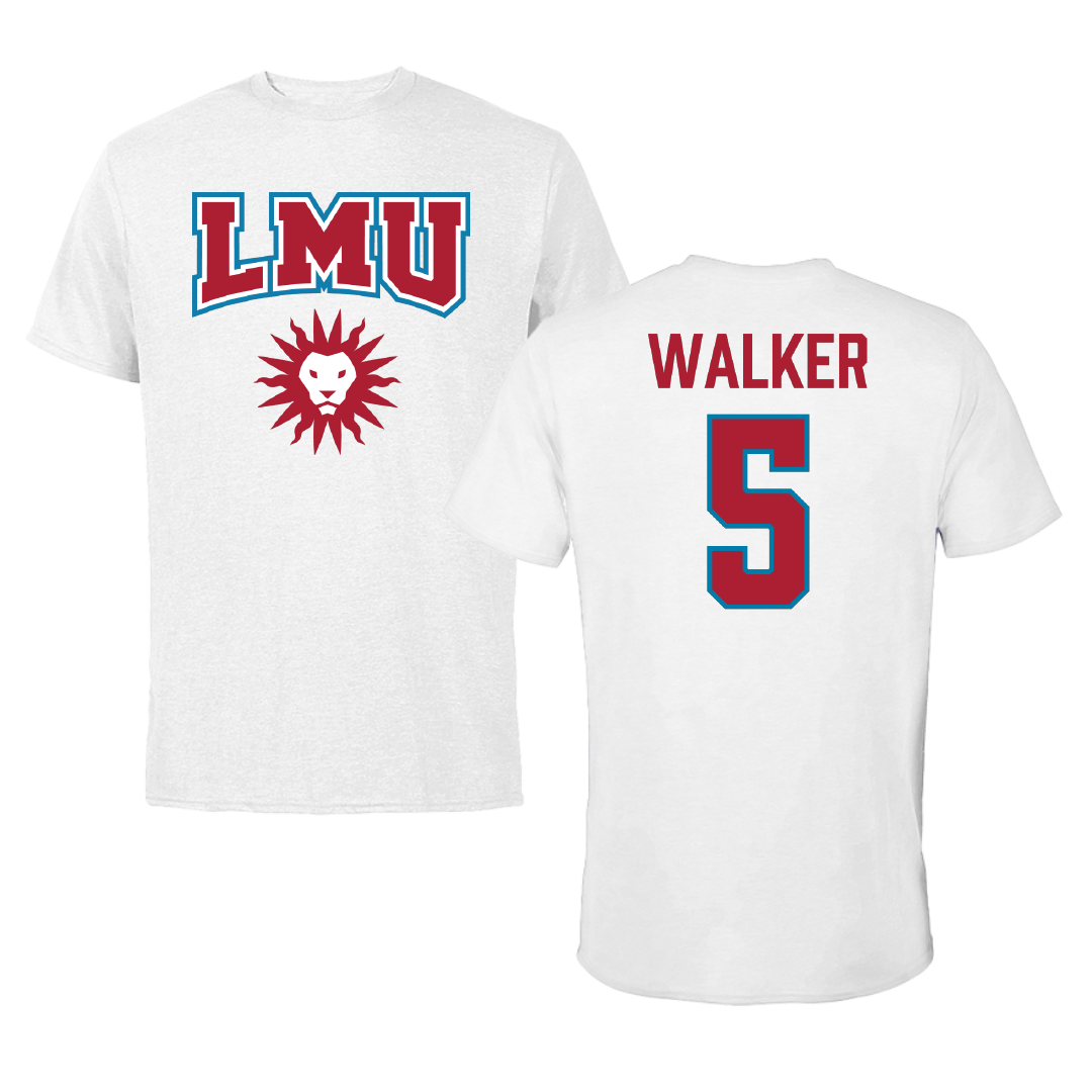 Loyola Marymount University Softball White Performance Tee - #5 Taelor Walker
