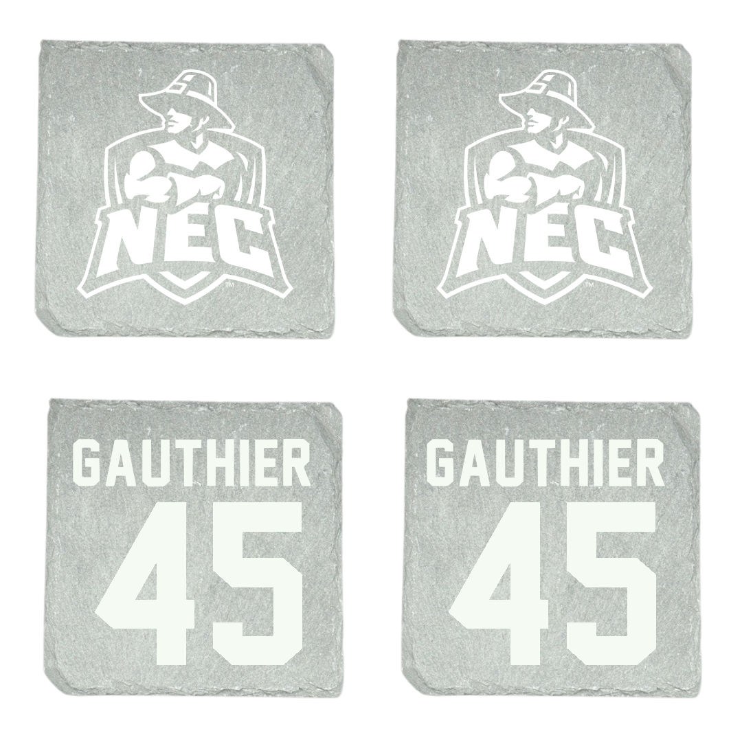 New England College Football Stone Coaster (4 Pack)  - #45 Milo Gauthier