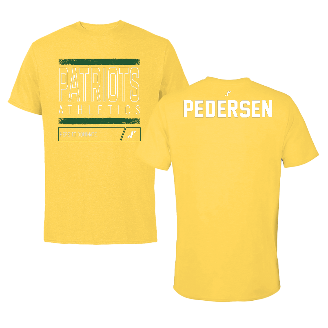 George Mason University Wrestling Yellow Dominate Tee - Colin Pedersen