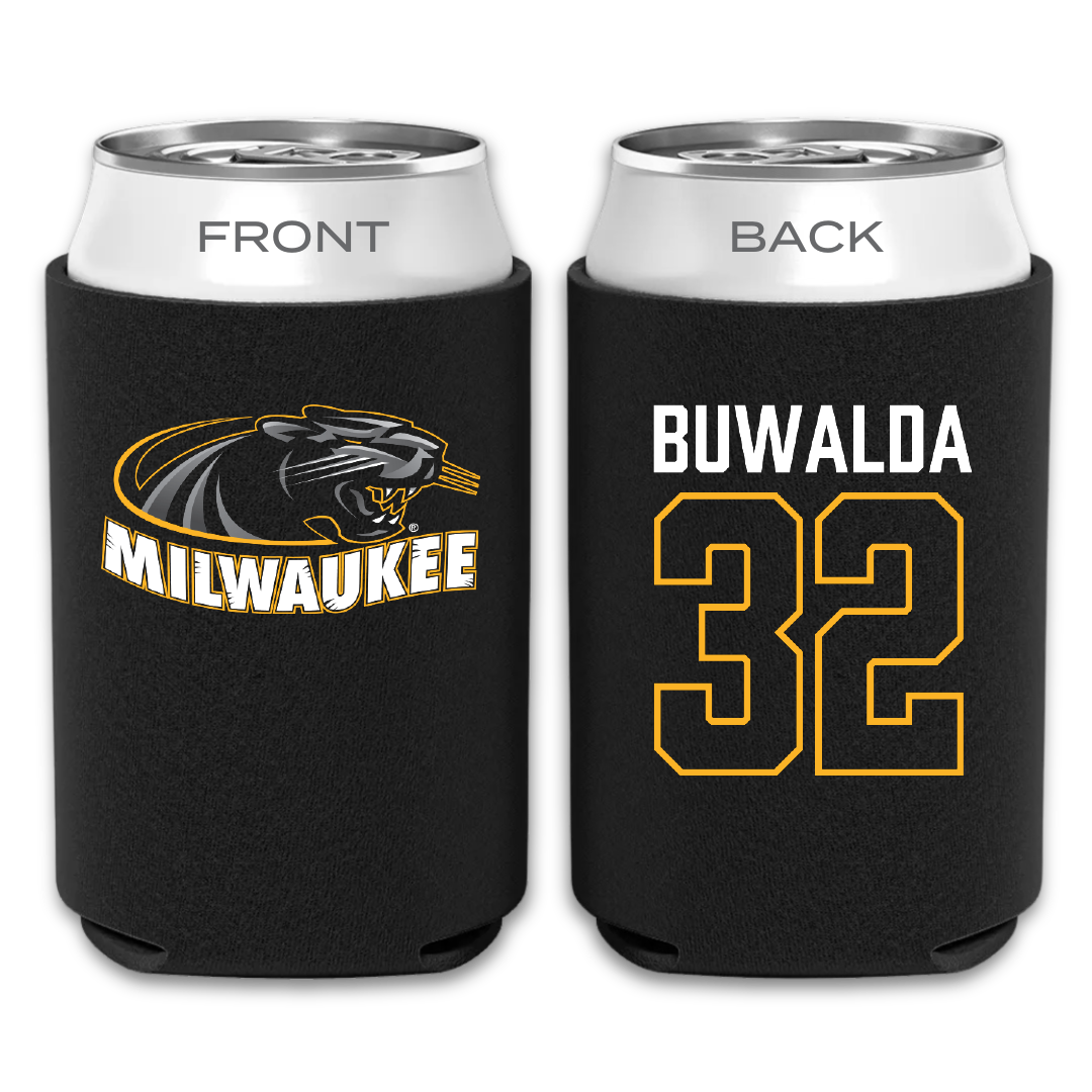 University of Wisconsin-Milwaukee Basketball Black Can Cooler - #32 Jorey Buwalda