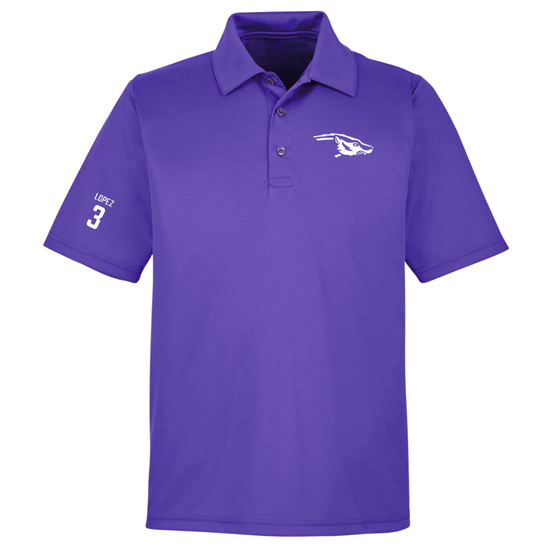 Spring Hill College Baseball Purple Polo - #3 Robby Lopez