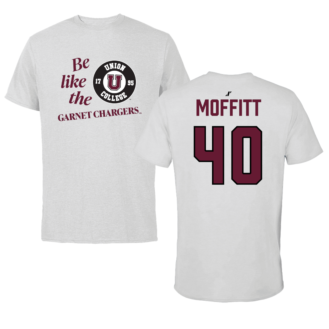 Union College Basketball (M) Light Gray Be Like Us Tee - #40 Trace Moffitt