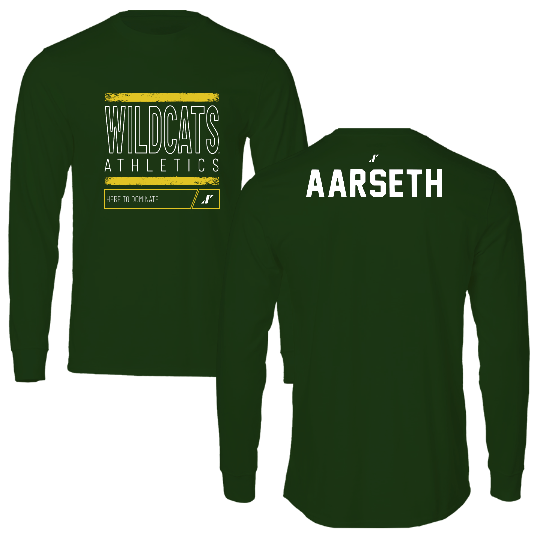 Northern Michigan University Swimming & Diving Forest Green Dominate Long Sleeve - Caitlin Aarseth