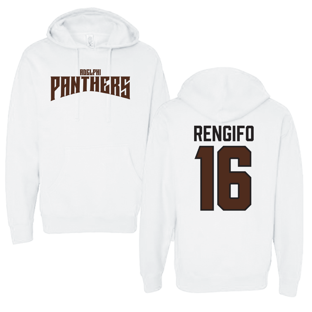 Adelphi University Baseball White Classic Hoodie - #16 Giancarlo Rengifo