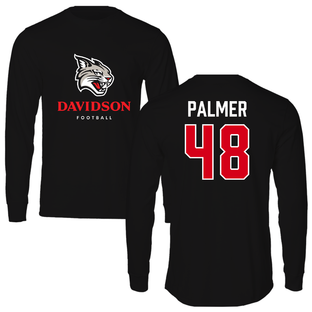 Davidson College Football Black Long Sleeve - #48 Breyson Palmer