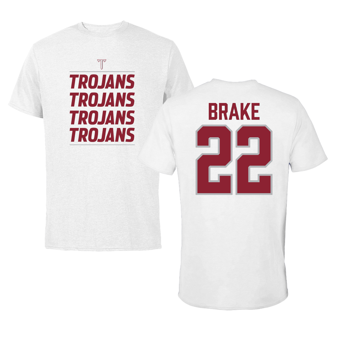 Troy University Softball White General Tee - #22 Sarah Brake