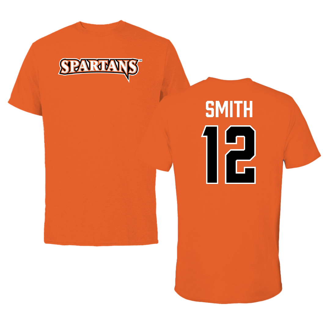 Northampton Community College Volleyball (M) Orange Performance Tee - #12 Luke Smith