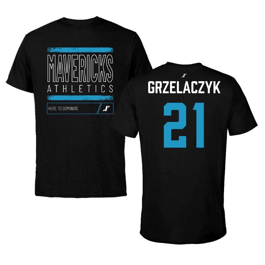 Mercy University Lacrosse (W) Black Dominate Tee - #21 Jessica Grzelaczyk