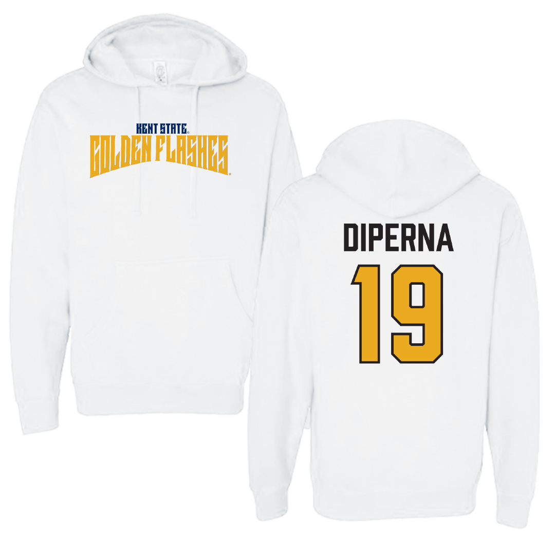 Kent State University Lacrosse (W) White Classic Hoodie - #19 Mia DiPerna