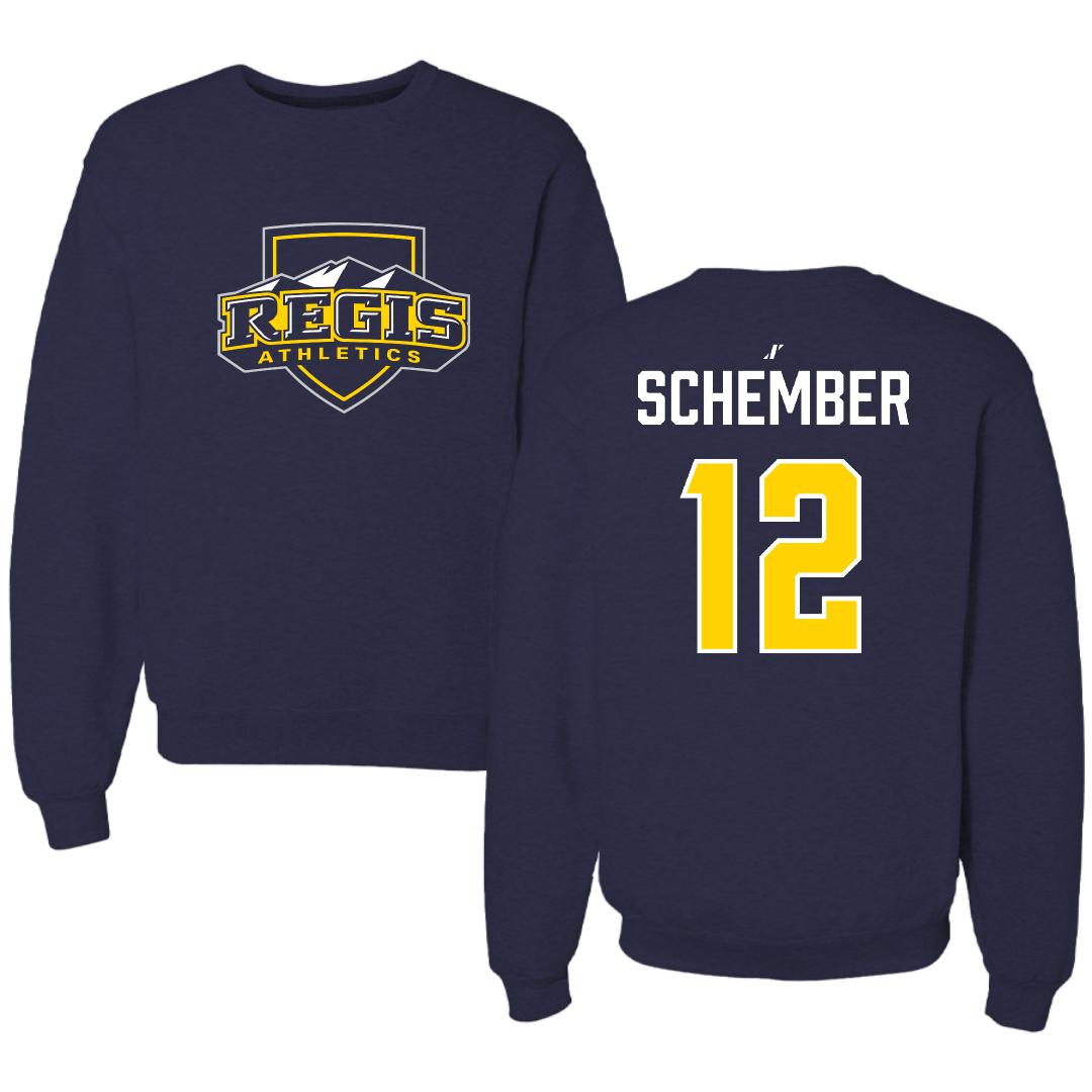 Regis University (Colorado) Lacrosse Navy Crewneck - #12 Isabelle Schember