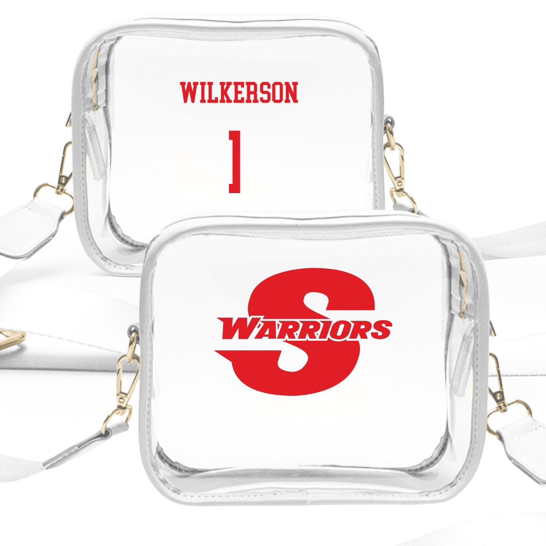 Stanislaus State Volleyball (W) White Clear Stadium Bag - #1 Reagan Wilkerson