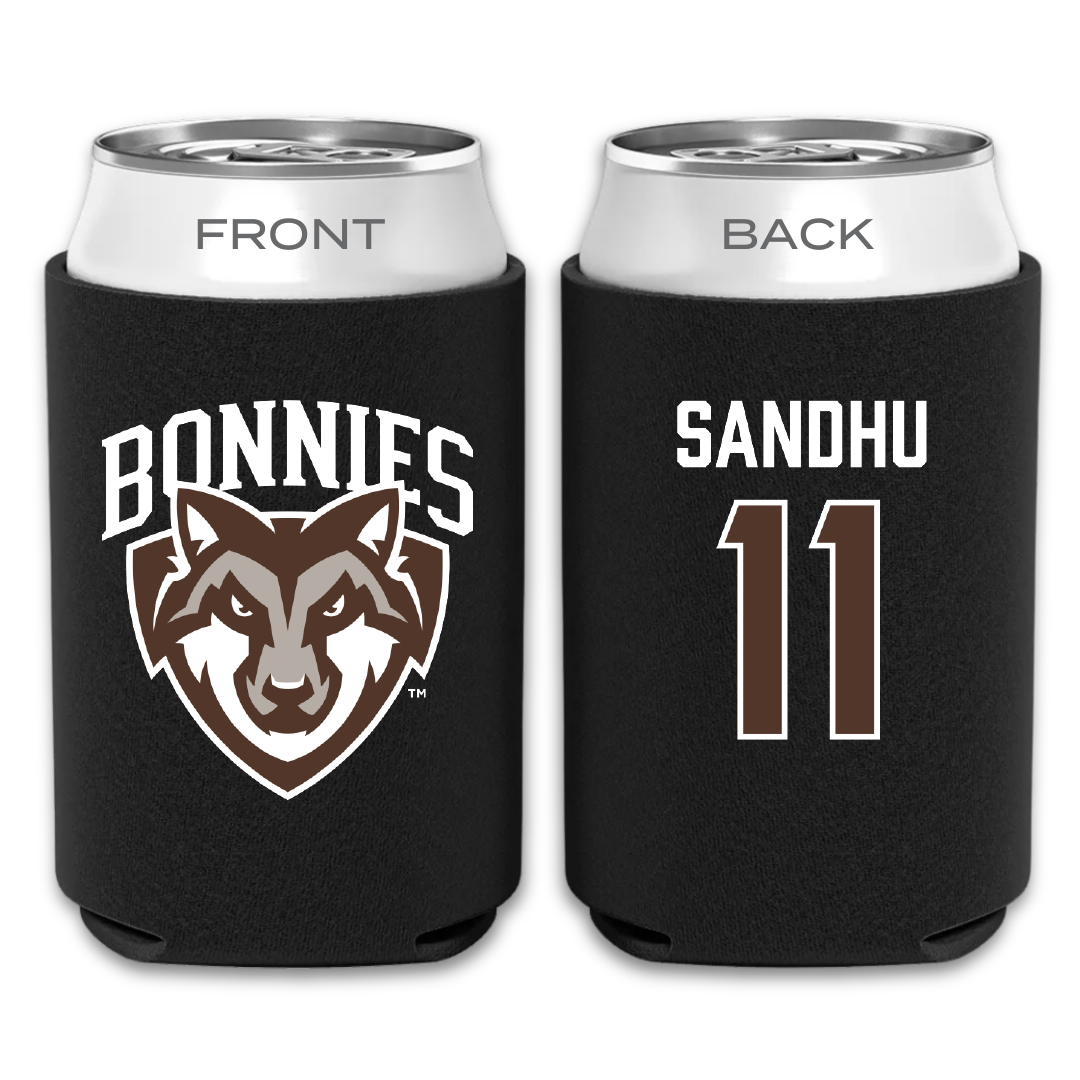 St. Bonaventure University Soccer Black Can Cooler - #11 Ishana Sandhu