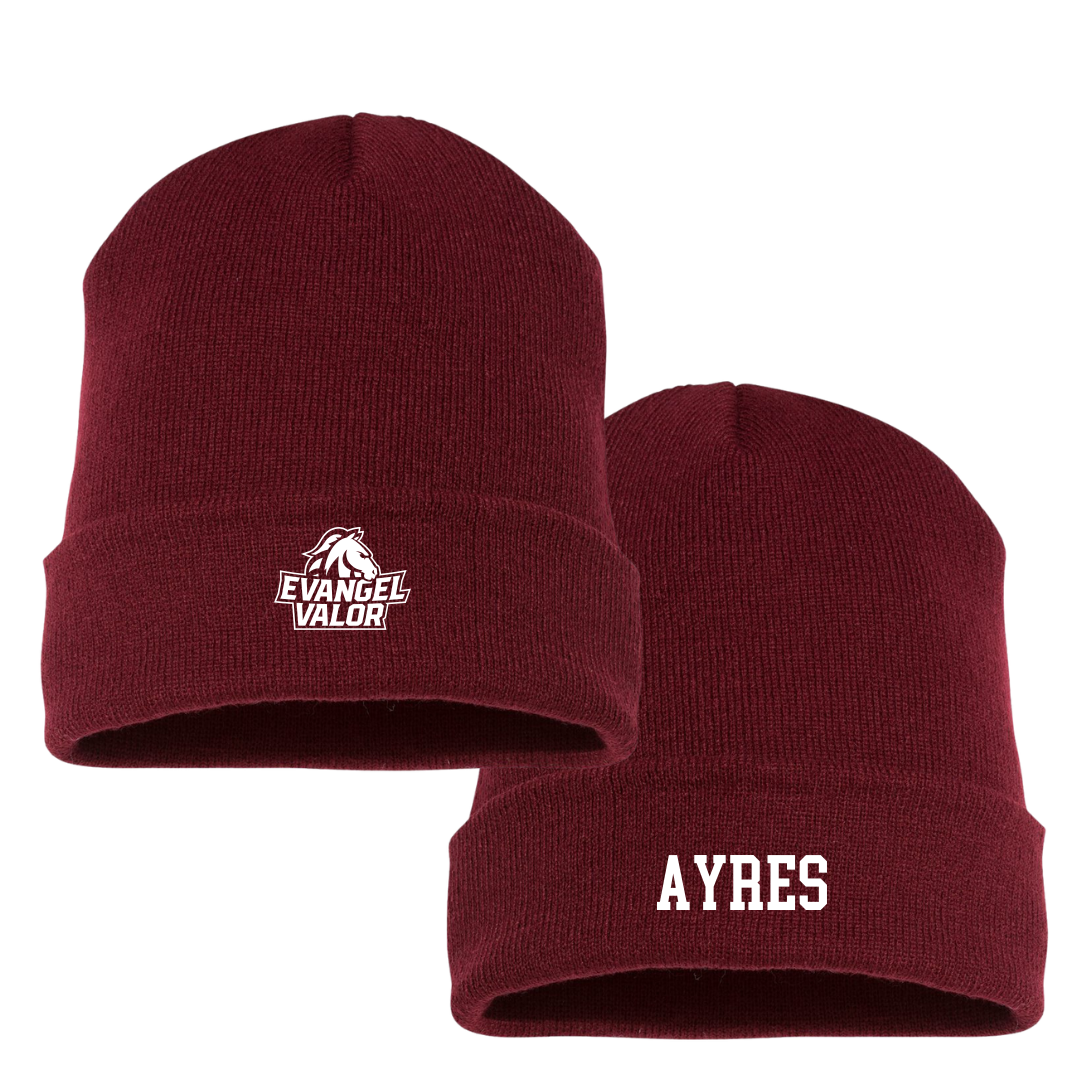 Evangel University Football Maroon Beanie - #13 Dylan Ayres