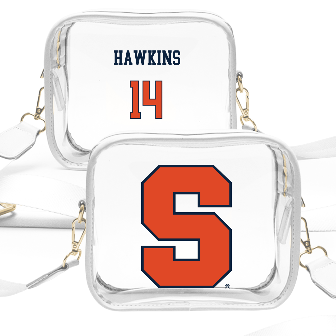 Syracuse University Basketball (W) White Clear Stadium Bag - #14 Shy Hawkins