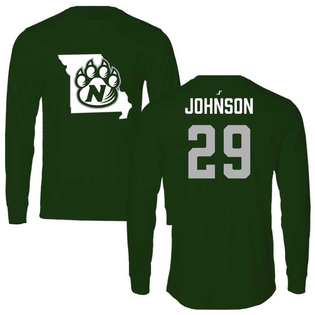Northwest Missouri State University Baseball Forest Green State Long Sleeve - #29 Jase Johnson
