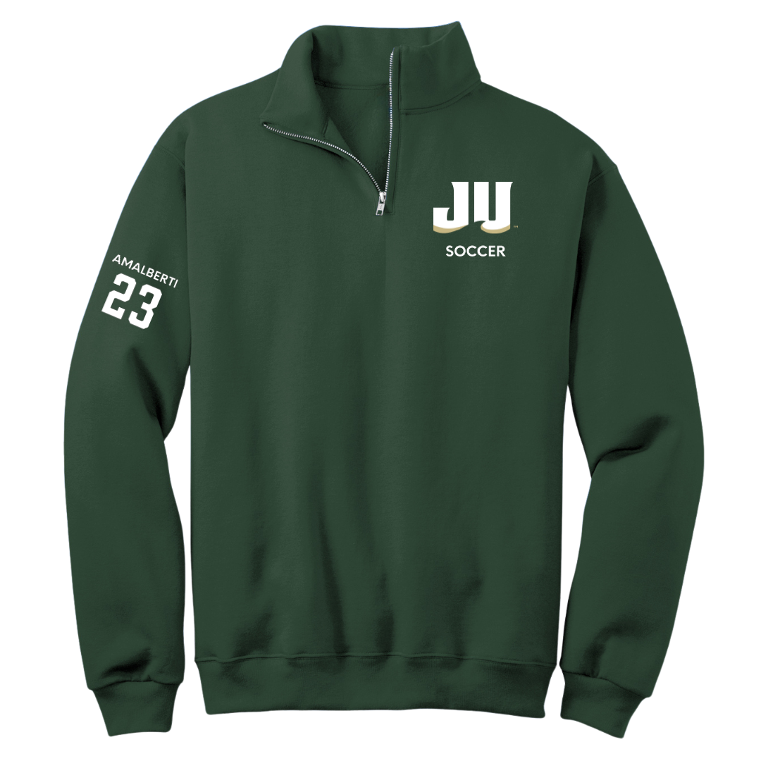 Jacksonville University Soccer (M) Forest Green Quarter-Zip - #23 Pierce Amalberti