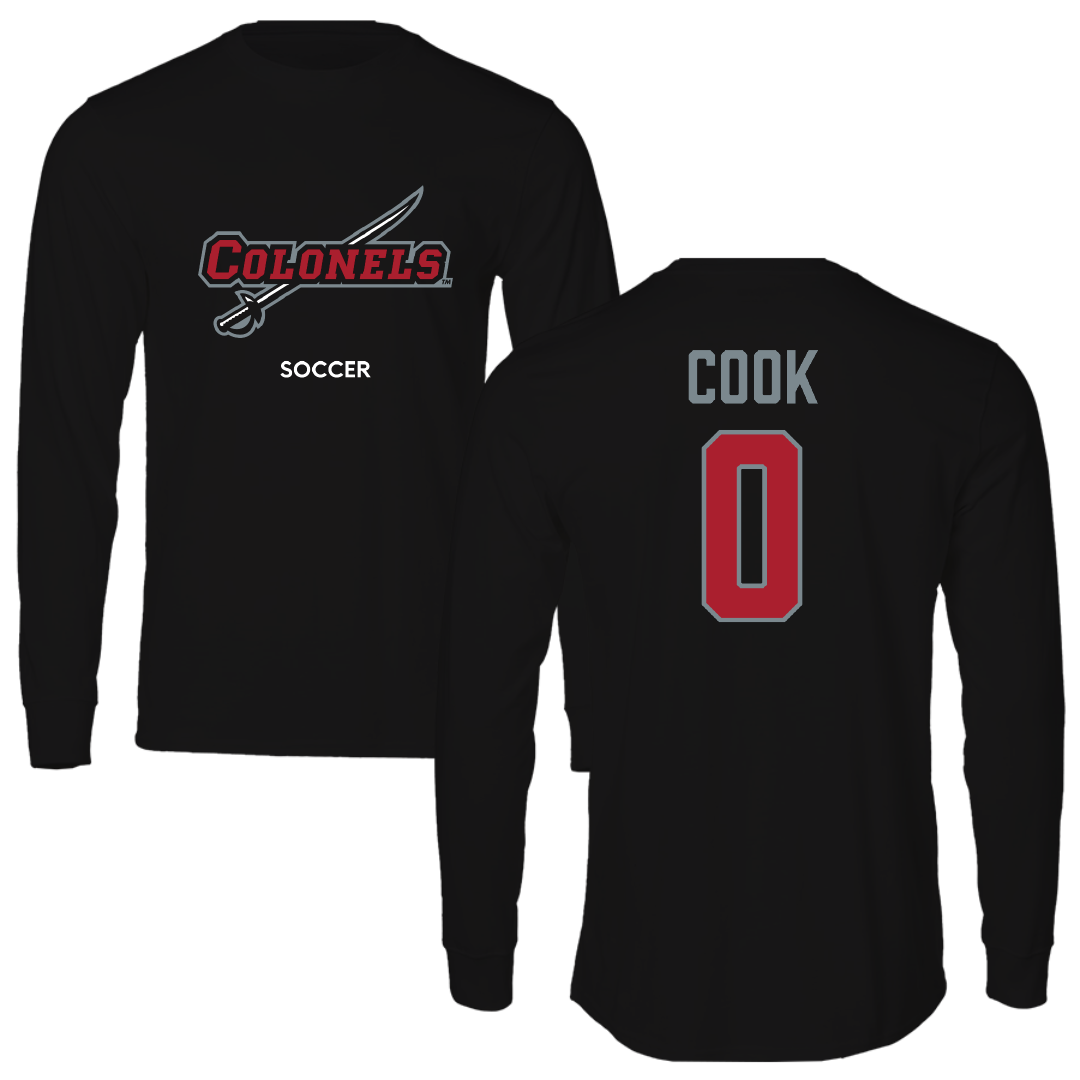 Nicholls State University Soccer (W) Black Colonels Performance Long Sleeve - #0 Megan Cook