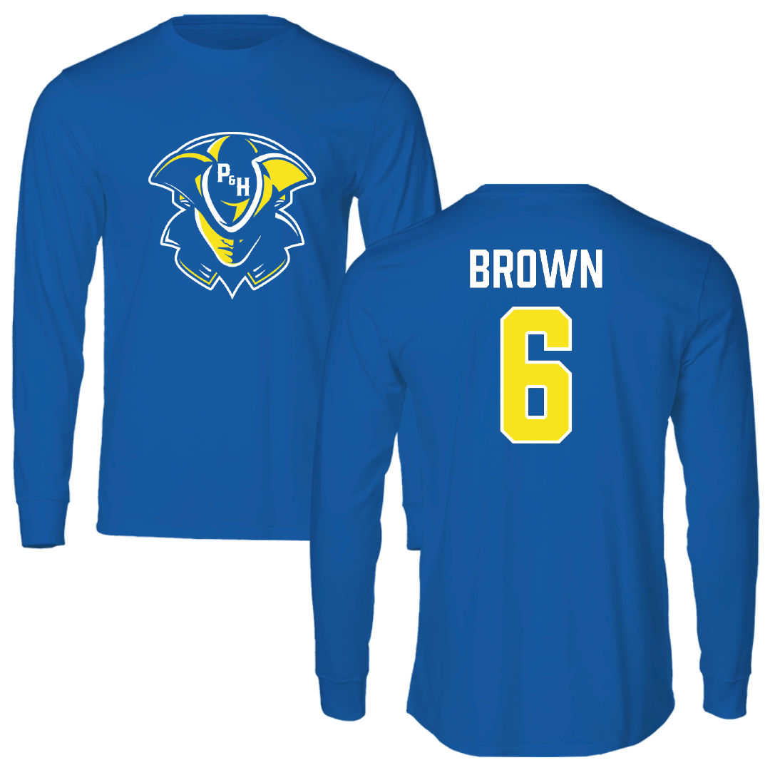 Patrick & Henry Community College Softball Blue Long Sleeve - #6 Laura Brown