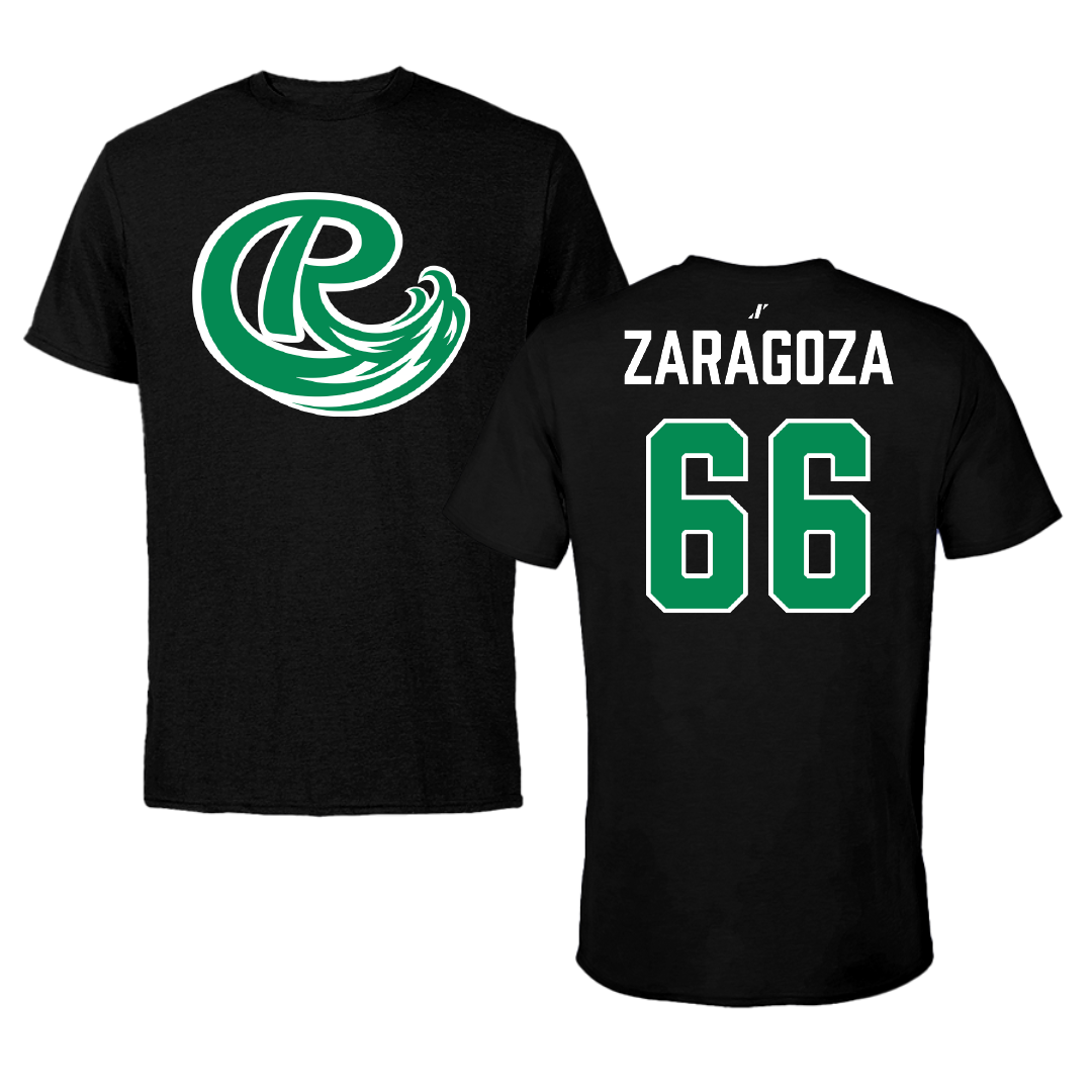 Roosevelt University Football Black Performance Tee - #66 Giovani Zaragoza