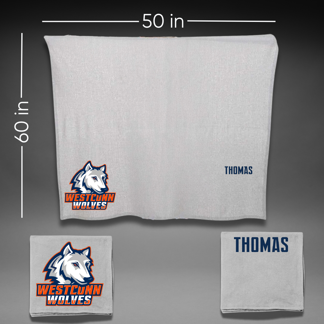Western Connecticut State University Football Gray Blanket - William Thomas