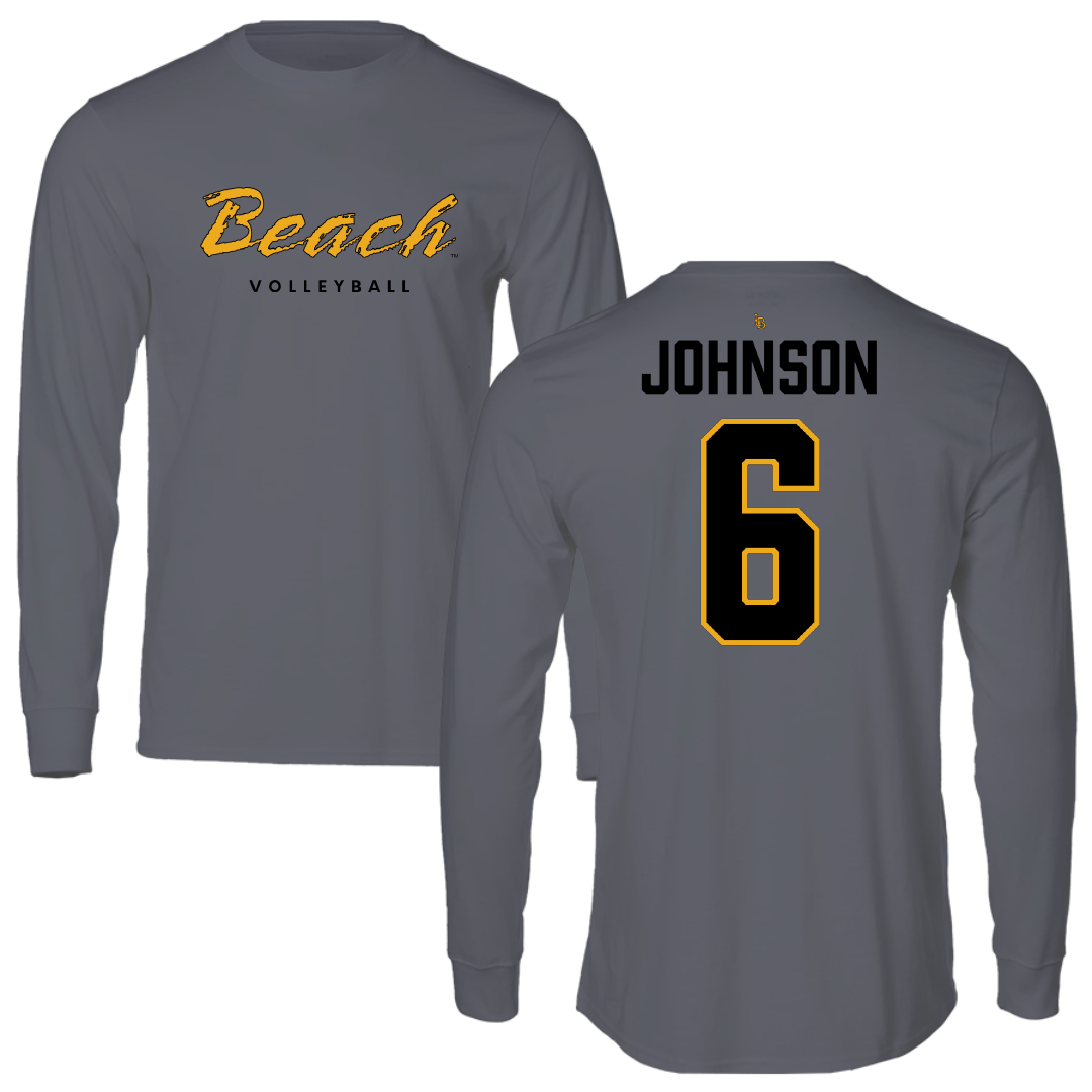 Long Beach State University Volleyball Gray Long Sleeve - #6 Chloe Johnson