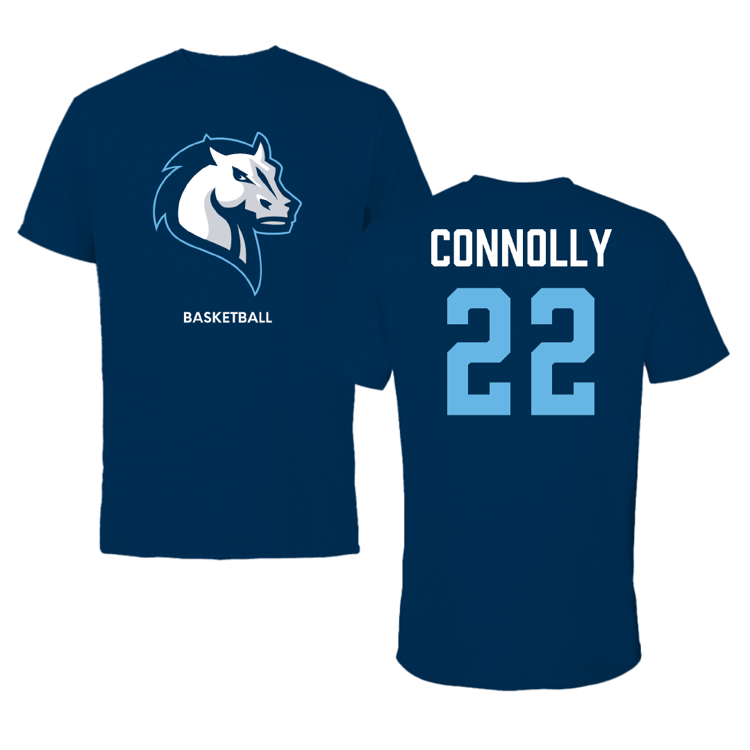 Mercy University Basketball (M) Navy Performance Tee - #22 James Connolly