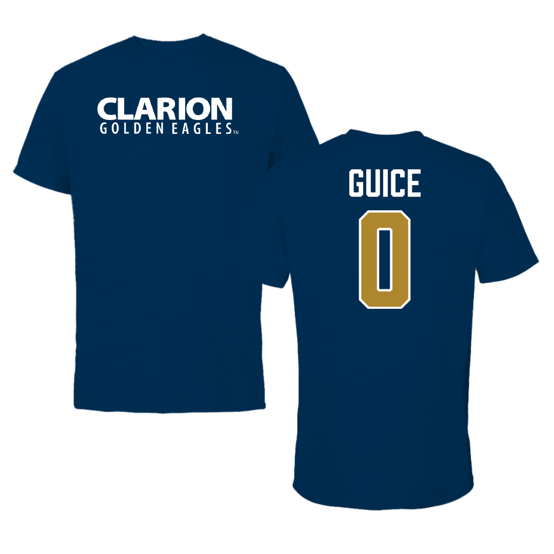 PennWest Clarion Basketball Navy Tee - #0 Zoe Guice