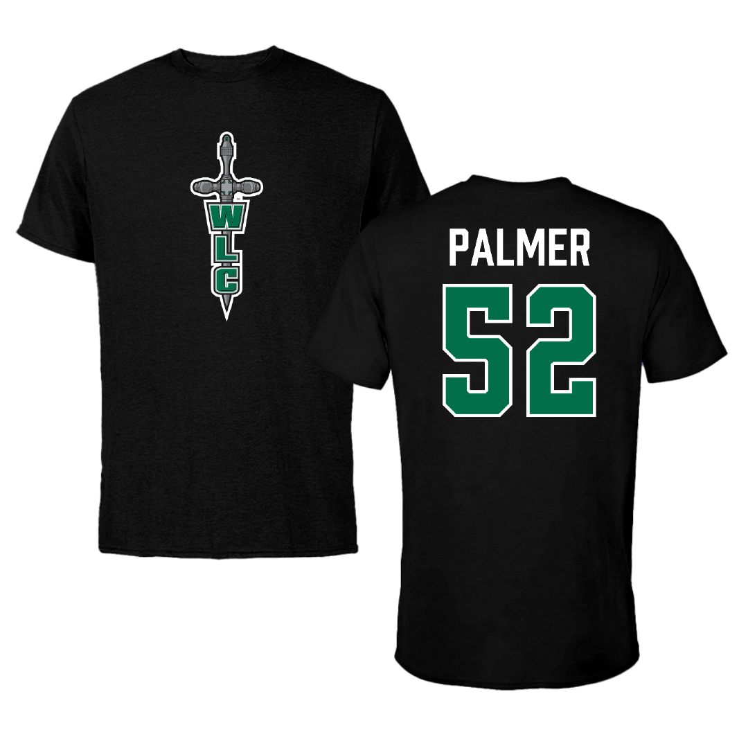 Wisconsin Lutheran College Football Black Tee - #52 Marshall Palmer