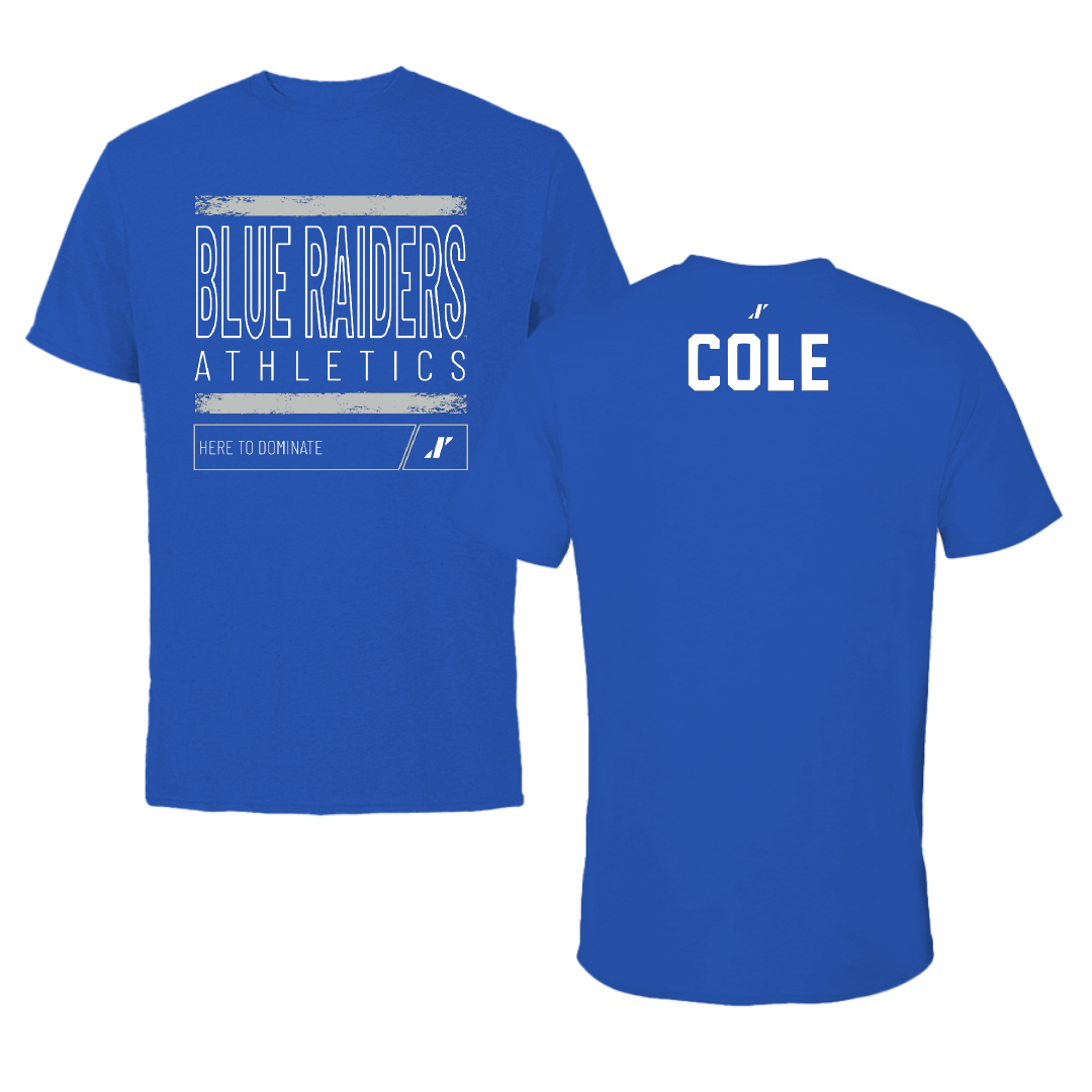 Middle Tennessee State University TF and XC Blue Dominate Performance Tee - Lauren Cole
