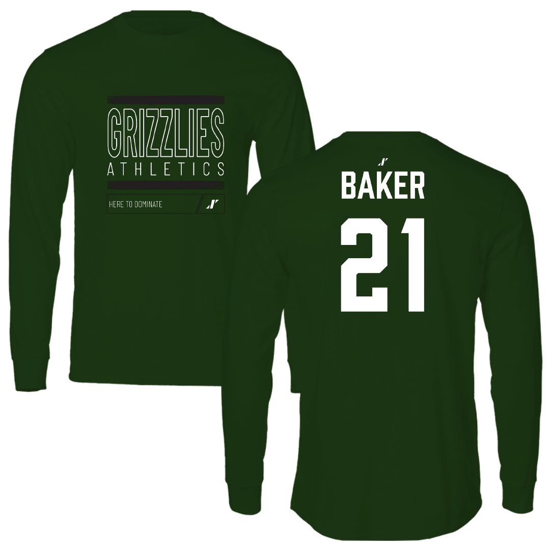 Adams State University Basketball (M) Forest Green Dominate Long Sleeve - #21 Dillan Baker