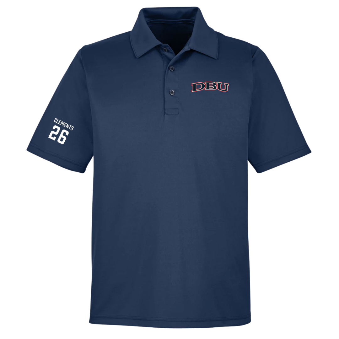 Dallas Baptist University Stunt Navy Polo - #26 Abby Clements