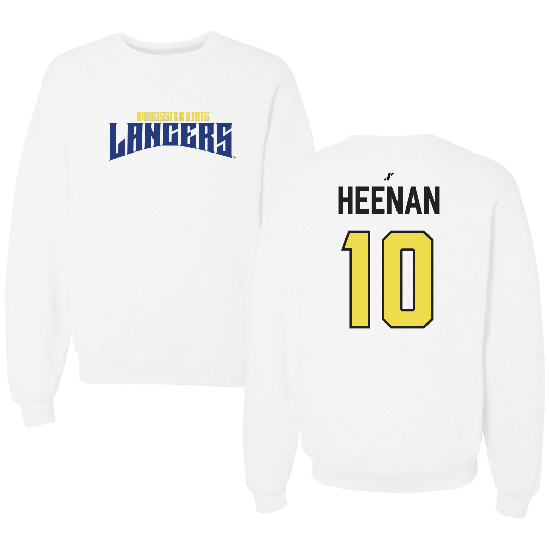 Worcester State University Softball White Classic Crewneck - #10 Camden Heenan