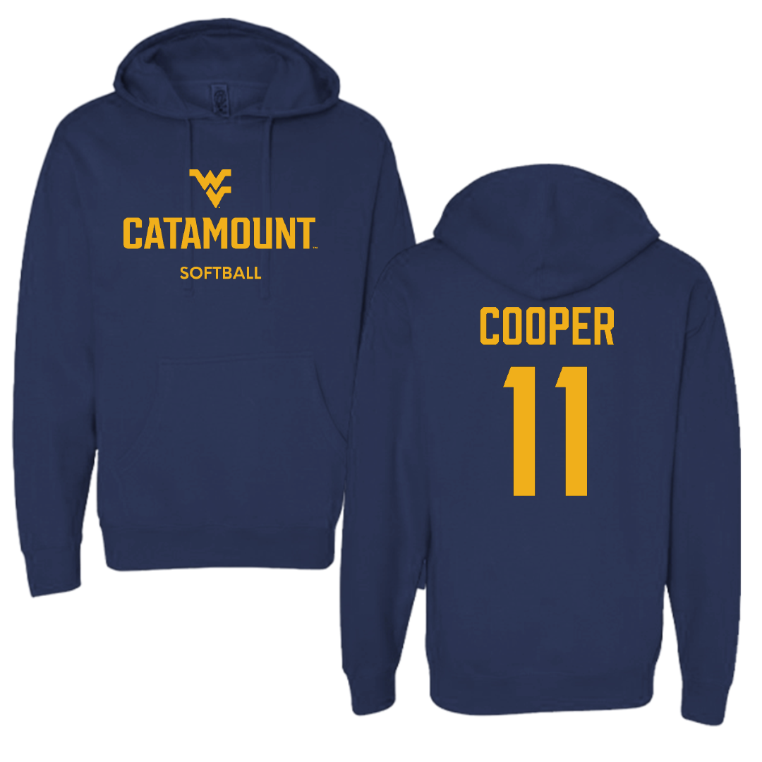 Potomac State College Softball Navy Hoodie - #11 Katelyn Cooper