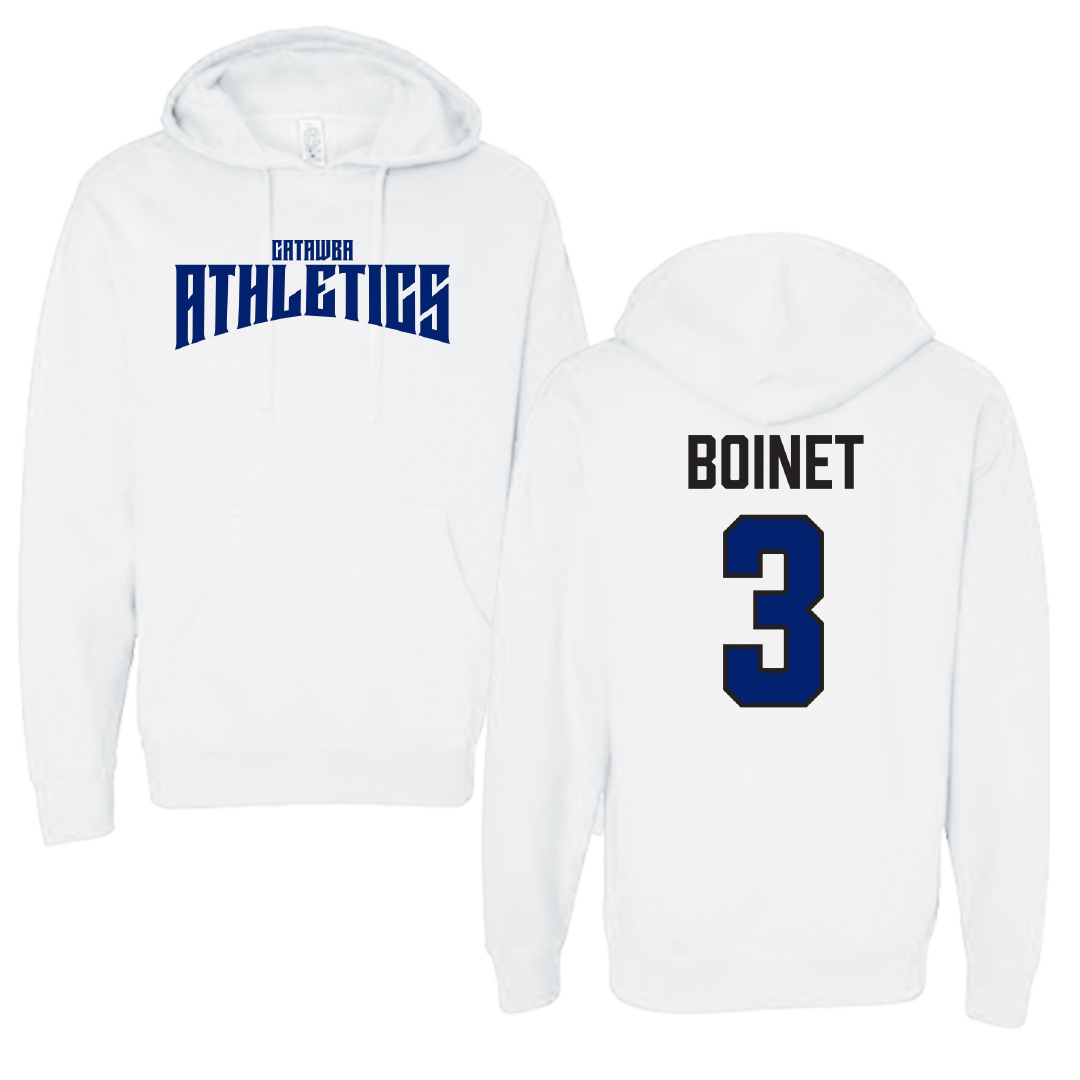 Catawba College Soccer (M) White Classic Hoodie - #3 Thomas Boinet