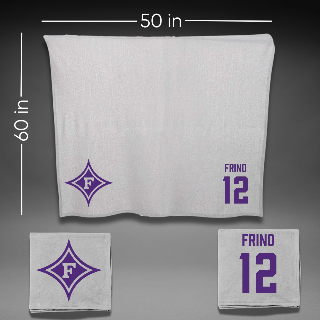 Furman University Softball Gray Blanket - #12 Gianna Frino