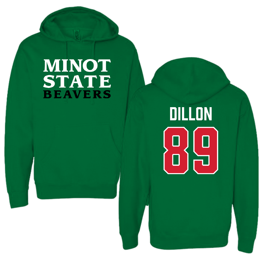 Minot State University Football Green Hoodie - #89 John Dillon