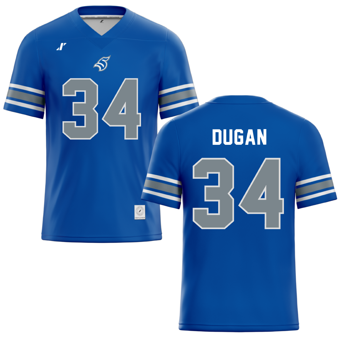 Thomas More University Blue Football Jersey - #34 Joshua Dugan