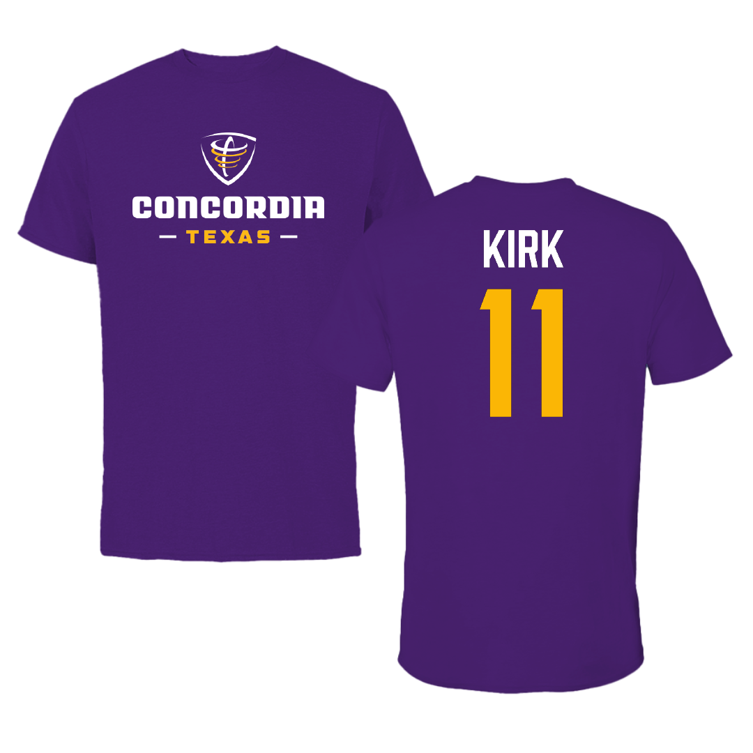 Concordia University (Texas) Softball Purple Performance Tee - #11 Kylie Kirk