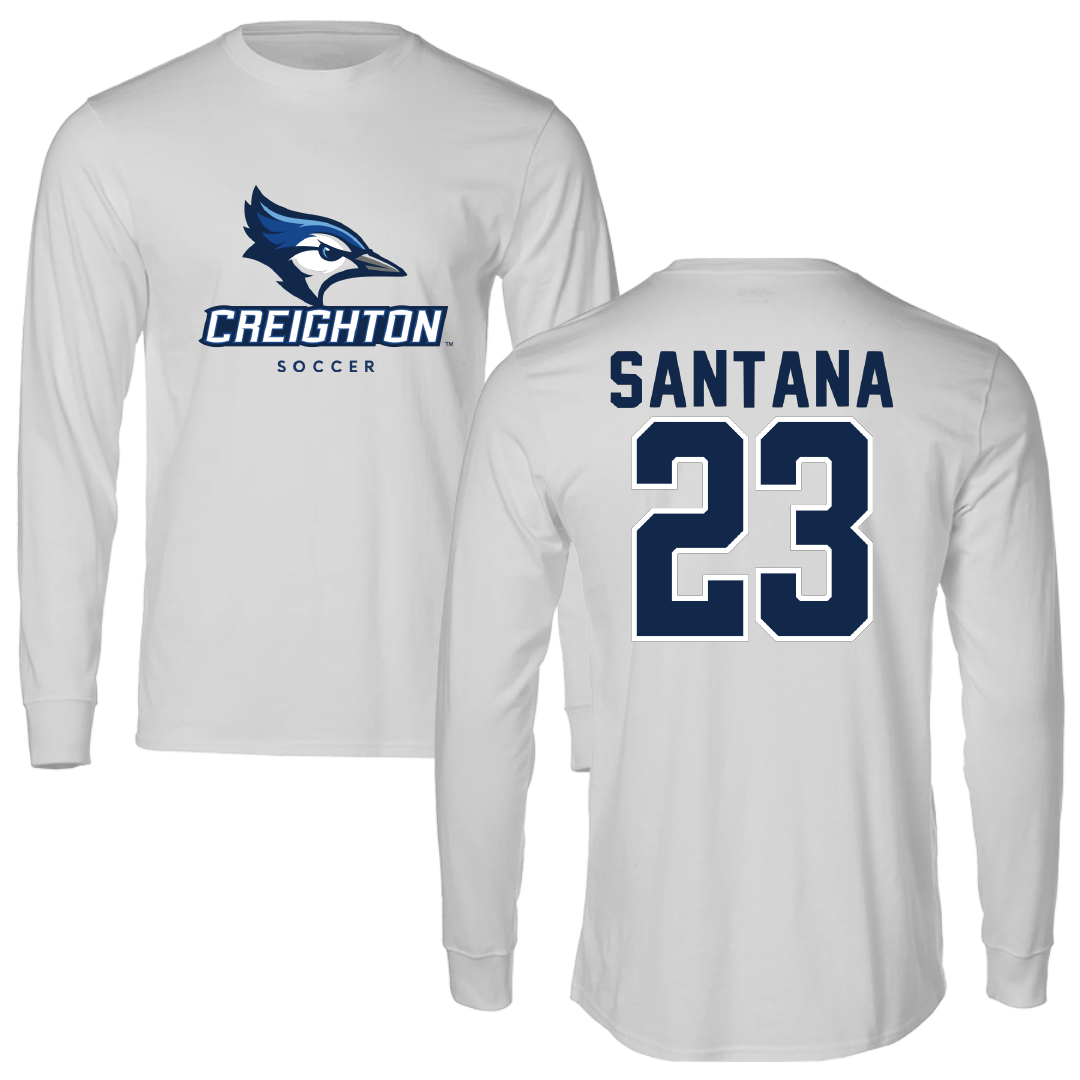 Creighton University Soccer Light Gray Long Sleeve - #23 Marco Santana