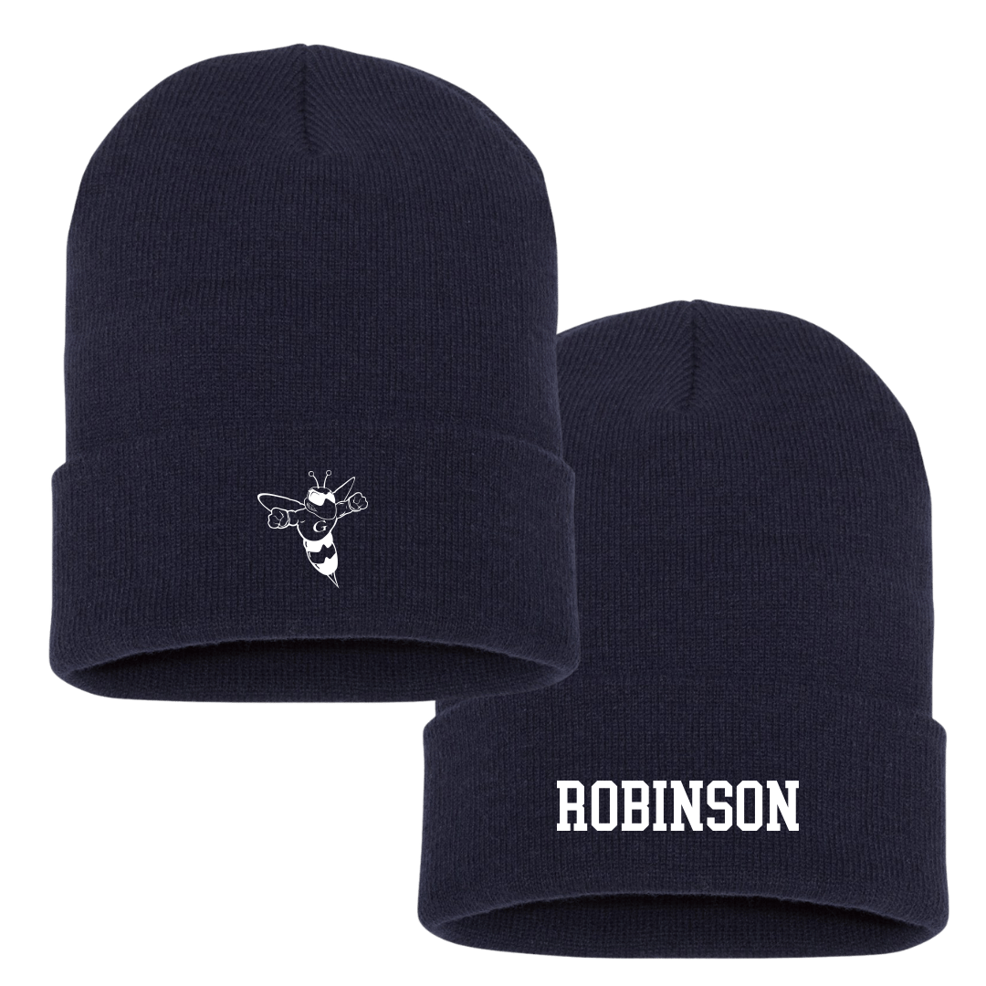 Graceland University Football Navy Beanie - Jaden Robinson