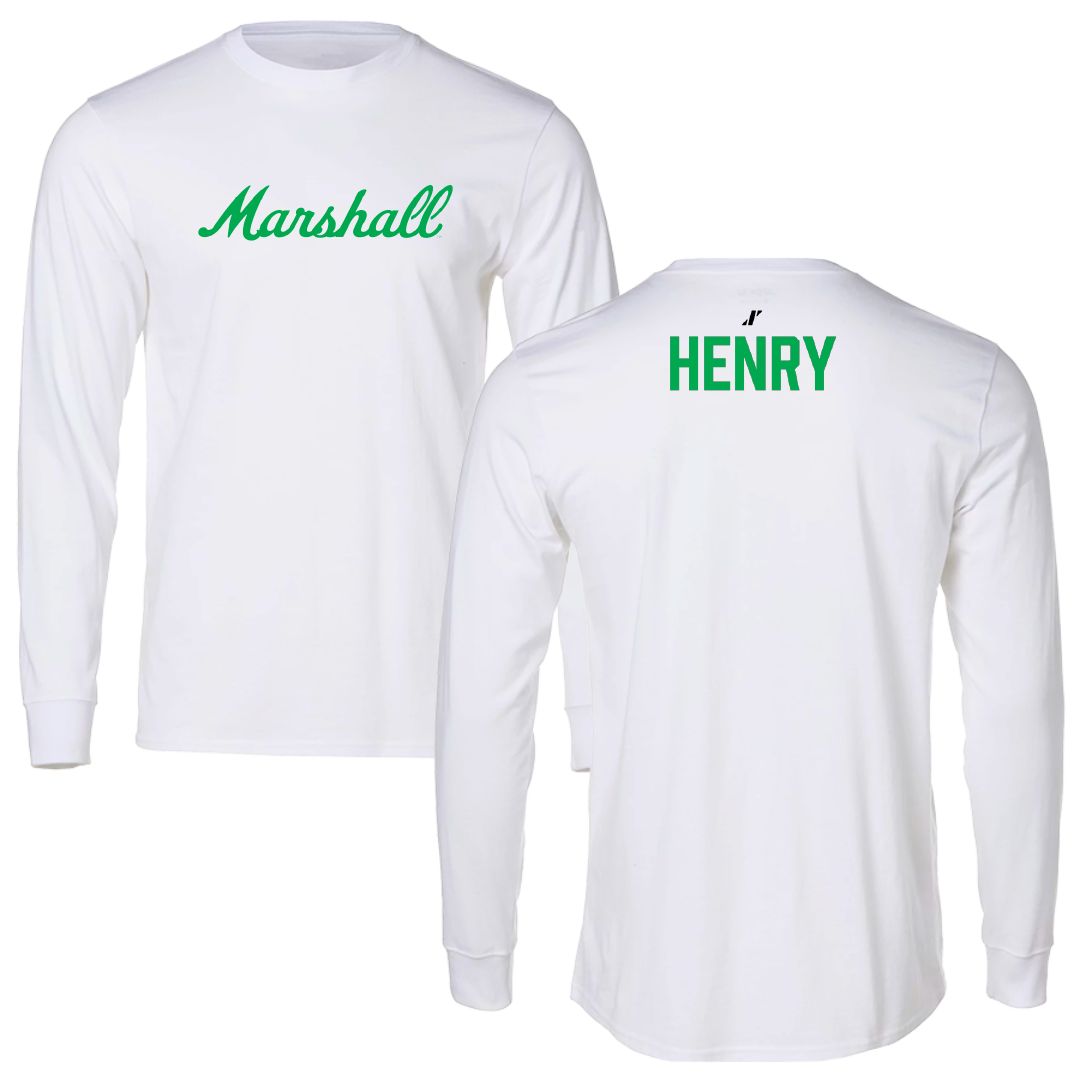 Marshall University TF and XC White Long Sleeve - Emma Henry