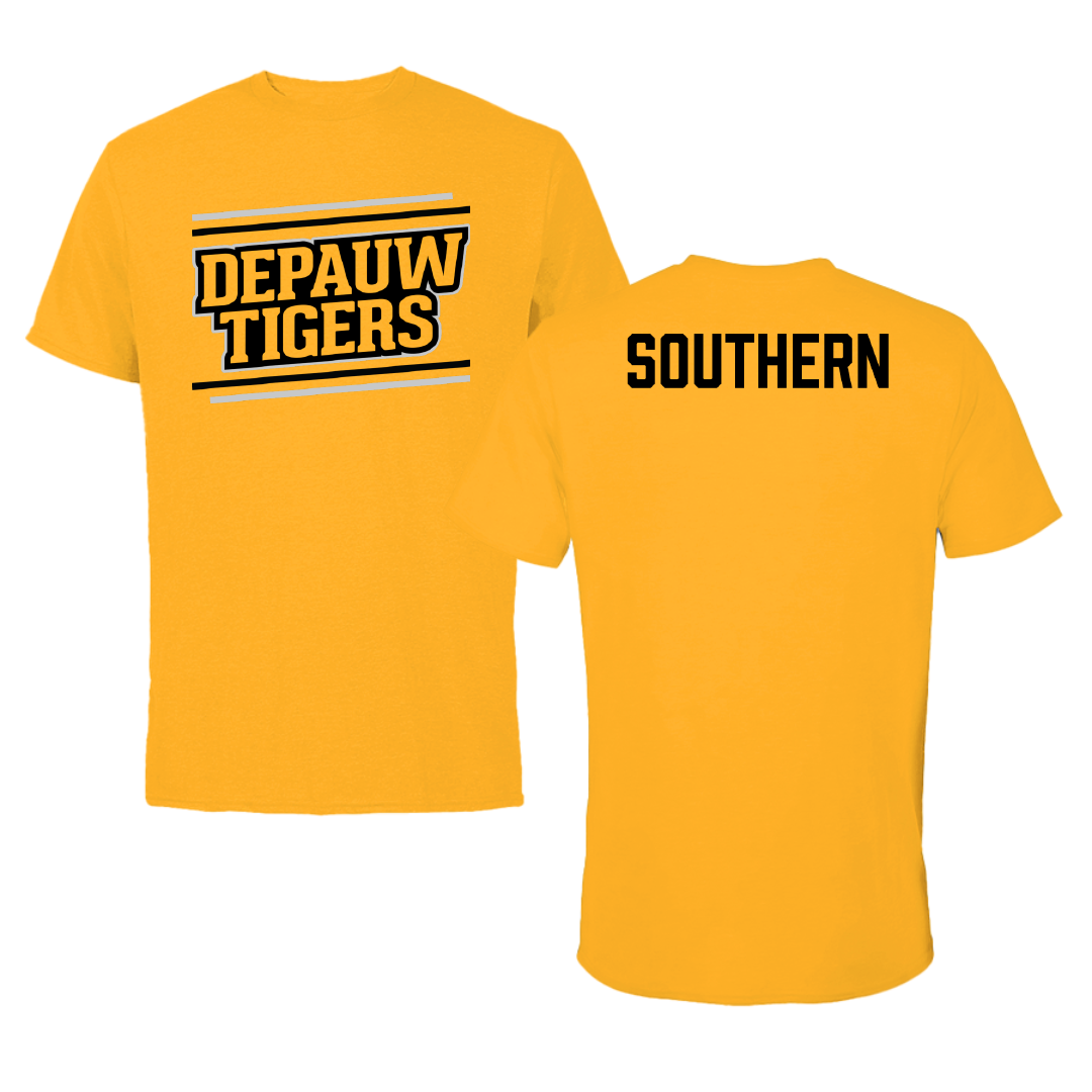 DePauw University Golf (W) Gold General Tee - Melanie Southern