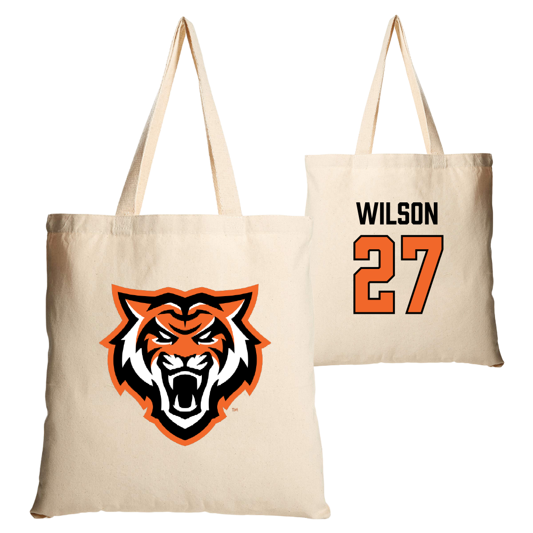 Idaho State University Football Tan Canvas Tote Bag - #27 Jaylin Wilson