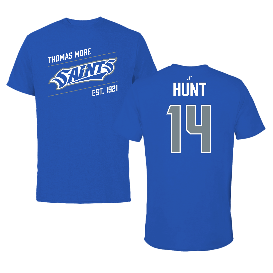 Thomas More University Basketball Blue General Tee - #14 Morgan Hunt