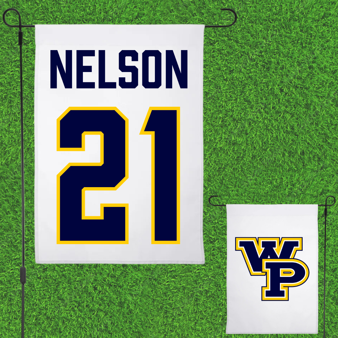 William Penn University Football White Garden Flag - #21 Orlandis Nelson